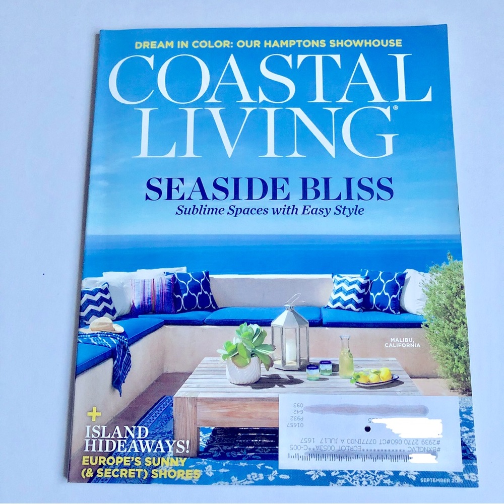 NEW COASTAL LIVING MAGAZINE SEPTEMBER 2016 SEASIDE Issue